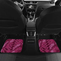 Pink Aloha Hawaii Car Mats Hawaiian Kakau Ohia Lehua Lei - Polynesian Pride