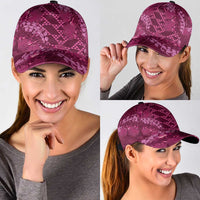 Pink Aloha Hawaii Classic Cap Hawaiian Kakau Ohia Lehua Lei LT14 - Polynesian Pride