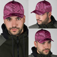 Pink Aloha Hawaii Classic Cap Hawaiian Kakau Ohia Lehua Lei LT14 - Polynesian Pride
