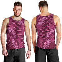 Pink Aloha Hawaii Men Tank Top Hawaiian Kakau Ohia Lehua Lei LT14 - Polynesian Pride
