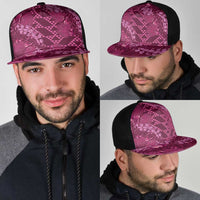 Pink Aloha Hawaii Mesh Trucker Cap Hawaiian Kakau Ohia Lehua Lei LT14 - Polynesian Pride