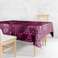 Pink Aloha Hawaii Tablecloth Hawaiian Kakau Ohia Lehua Lei LT14 - Polynesian Pride