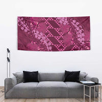 Pink Aloha Hawaii Tapestry Hawaiian Kakau Ohia Lehua Lei - Polynesian Pride