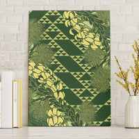 Green Aloha Hawaii Canvas Wall Art Hawaiian Kakau Ohia Lehua Lei LT14 Without Frame Green - Polynesian Pride