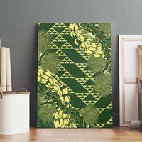Green Aloha Hawaii Canvas Wall Art Hawaiian Kakau Ohia Lehua Lei LT14 - Polynesian Pride