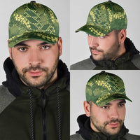 Green Aloha Hawaii Classic Cap Hawaiian Kakau Ohia Lehua Lei LT14 - Polynesian Pride