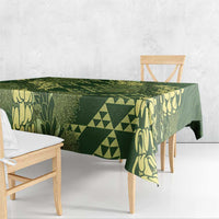 Green Aloha Hawaii Tablecloth Hawaiian Kakau Ohia Lehua Lei LT14 - Polynesian Pride