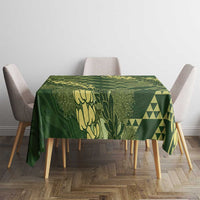 Green Aloha Hawaii Tablecloth Hawaiian Kakau Ohia Lehua Lei LT14 - Polynesian Pride