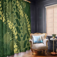 Green Aloha Hawaii Window Curtain Hawaiian Kakau Ohia Lehua Lei LT14 - Polynesian Pride