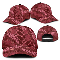 Maroon Aloha Hawaii Classic Cap Hawaiian Kakau Ohia Lehua Lei LT14 - Polynesian Pride