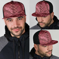 Maroon Aloha Hawaii Mesh Trucker Cap Hawaiian Kakau Ohia Lehua Lei LT14 - Polynesian Pride