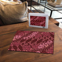 Maroon Aloha Hawaii Puzzle Hawaiian Kakau Ohia Lehua Lei - Polynesian Pride