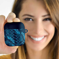 Naval Night Aloha Hawaii AirPods Case Hawaiian Kakau Ohia Lehua Lei LT14 Blue - Polynesian Pride