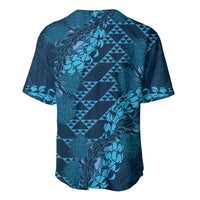 Naval Night Aloha Hawaii Baseball Jersey Hawaiian Kakau Ohia Lehua Lei - Polynesian Pride