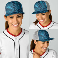 Naval Night Aloha Hawaii Baseball Net Cap Hawaiian Kakau Ohia Lehua Lei LT14 - Polynesian Pride