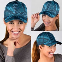 Naval Night Aloha Hawaii Classic Cap Hawaiian Kakau Ohia Lehua Lei LT14 - Polynesian Pride