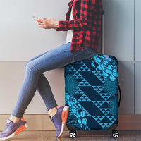 Naval Night Aloha Hawaii Luggage Cover Hawaiian Kakau Ohia Lehua Lei - Polynesian Pride