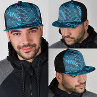 Naval Night Aloha Hawaii Mesh Trucker Cap Hawaiian Kakau Ohia Lehua Lei LT14 - Polynesian Pride