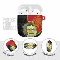Personalised PNG Morobe Provins AirPods Case Papua New Guinea Plumeria Melanesian Pattern LT14 - Polynesian Pride