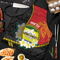Personalised PNG Morobe Provins Apron Papua New Guinea Plumeria Melanesian Pattern - Polynesian Pride