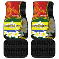 Personalised PNG Morobe Provins Car Mats Papua New Guinea Plumeria Melanesian Pattern LT14 - Polynesian Pride