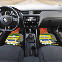 Personalised PNG Morobe Provins Car Mats Papua New Guinea Plumeria Melanesian Pattern LT14 Set 2pcs - Front Red - Polynesian Pride