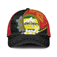 PNG Morobe Provins Classic Cap Papua New Guinea Plumeria Melanesian Pattern - Polynesian Pride