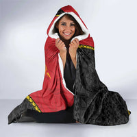 Personalised PNG Morobe Provins Hooded Blanket Papua New Guinea Plumeria Melanesian Pattern LT14 - Polynesian Pride
