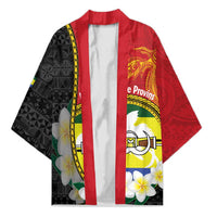 Personalised PNG Morobe Provins Kimono Papua New Guinea Plumeria Melanesian Pattern - Polynesian Pride