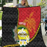 Personalised PNG Morobe Provins Quilt Papua New Guinea Plumeria Melanesian Pattern - Polynesian Pride