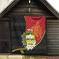 Personalised PNG Morobe Provins Quilt Papua New Guinea Plumeria Melanesian Pattern - Polynesian Pride