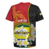Personalised PNG Morobe Provins Rugby Jersey Papua New Guinea Plumeria Melanesian Pattern LT14 - Polynesian Pride