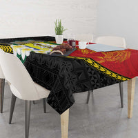 Personalised PNG Morobe Provins Tablecloth Papua New Guinea Plumeria Melanesian Pattern LT14 - Polynesian Pride