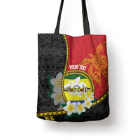 Personalised PNG Morobe Provins Tote Bag Papua New Guinea Plumeria Melanesian Pattern LT14 - Polynesian Pride