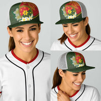 PNG Isten Hailans Provins Baseball Net Cap Papua New Guinea Plumeria Melanesian Pattern LT14 - Polynesian Pride