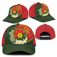 PNG Isten Hailans Provins Classic Cap Papua New Guinea Plumeria Melanesian Pattern LT14 - Polynesian Pride