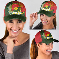 PNG Isten Hailans Provins Classic Cap Papua New Guinea Plumeria Melanesian Pattern LT14 - Polynesian Pride