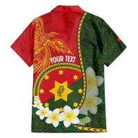 Personalised PNG Isten Hailans Provins Family Matching Summer Maxi Dress and Hawaiian Shirt Papua New Guinea Plumeria Melanesian Pattern - Polynesian Pride