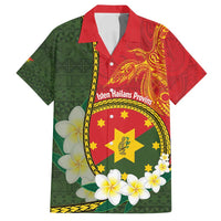Personalised PNG Isten Hailans Provins Family Matching Tank Maxi Dress and Hawaiian Shirt Papua New Guinea Plumeria Melanesian Pattern - Polynesian Pride