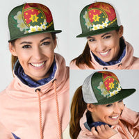 PNG Isten Hailans Provins Mesh Trucker Cap Papua New Guinea Plumeria Melanesian Pattern LT14 - Polynesian Pride