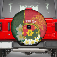 Personalised PNG Isten Hailans Provins Spare Tire Cover Papua New Guinea Plumeria Melanesian Pattern - Polynesian Pride