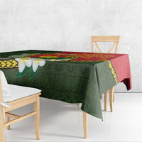 Personalised PNG Isten Hailans Provins Tablecloth Papua New Guinea Plumeria Melanesian Pattern LT14 - Polynesian Pride