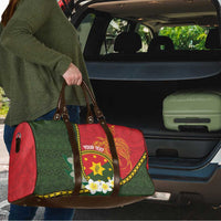 Personalised PNG Isten Hailans Provins Travel Bag Papua New Guinea Plumeria Melanesian Pattern - Polynesian Pride