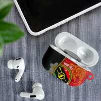 Personalised PNG Sauten Hailans AirPods Case Papua New Guinea Plumeria Melanesian Pattern - Polynesian Pride