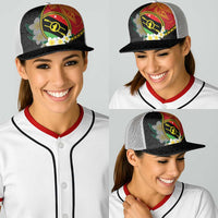PNG Sauten Hailans Baseball Net Cap Papua New Guinea Plumeria Melanesian Pattern LT14 - Polynesian Pride