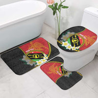 Personalised PNG Sauten Hailans Bathroom Set Papua New Guinea Plumeria Melanesian Pattern - Polynesian Pride
