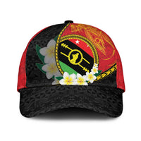 PNG Sauten Hailans Classic Cap Papua New Guinea Plumeria Melanesian Pattern LT14 Universal Fit Red - Polynesian Pride