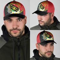 PNG Sauten Hailans Classic Cap Papua New Guinea Plumeria Melanesian Pattern LT14 - Polynesian Pride