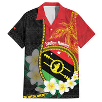 Personalised PNG Sauten Hailans Family Matching Puletasi and Hawaiian Shirt Papua New Guinea Plumeria Melanesian Pattern - Polynesian Pride