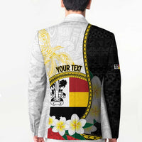 Personalised PNG Madang Provins Blazer Papua New Guinea Plumeria Melanesian Pattern - Polynesian Pride